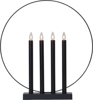 Glory Ljusstake 42 cm - svart med mässingsfärgad dekoration - Inredning - Julpynt & helgdekoration - Julpynt & juldekoration