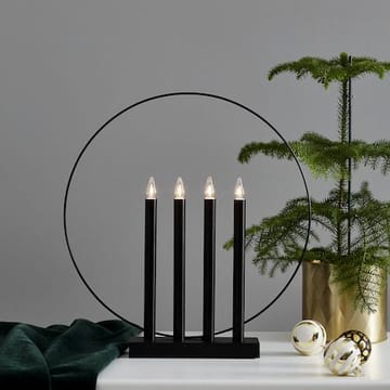 Glory Ljusstake 42 cm - svart med mässingsfärgad dekoration - Inredning - Julpynt & helgdekoration - Julpynt & juldekoration