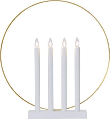 Glory Ljusstake 42 cm - vit/mässingsfärgad - Inredning - Julpynt & helgdekoration - Julpynt & juldekoration