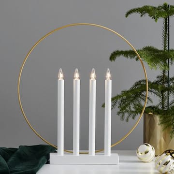 Glory Ljusstake 42 cm - vit/mässingsfärgad - Inredning - Julpynt & helgdekoration - Julpynt & juldekoration