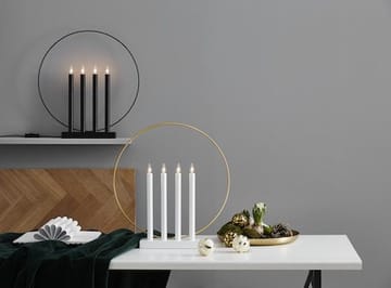Glory Ljusstake 42 cm - vit/mässingsfärgad - Inredning - Julpynt & helgdekoration - Julpynt & juldekoration