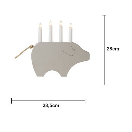 Gry Ljusstake 28.5 cm - beige - Inredning - Julpynt & helgdekoration - Julpynt & juldekoration