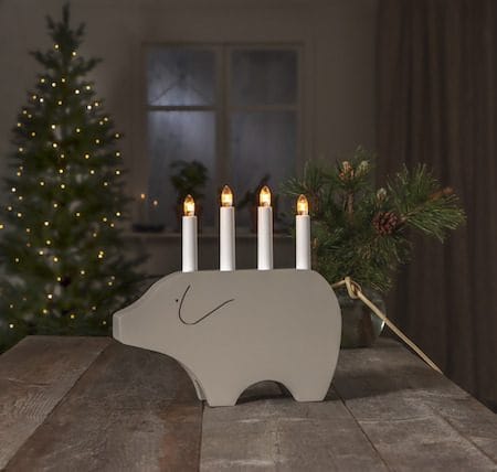 Gry Ljusstake 28.5 cm - beige - Inredning - Julpynt & helgdekoration - Julpynt & juldekoration
