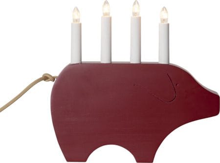 Gry Ljusstake 28.5 cm - röd - Inredning - Julpynt & helgdekoration - Julpynt & juldekoration