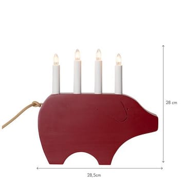 Gry Ljusstake 28.5 cm - röd - Inredning - Julpynt & helgdekoration - Julpynt & juldekoration