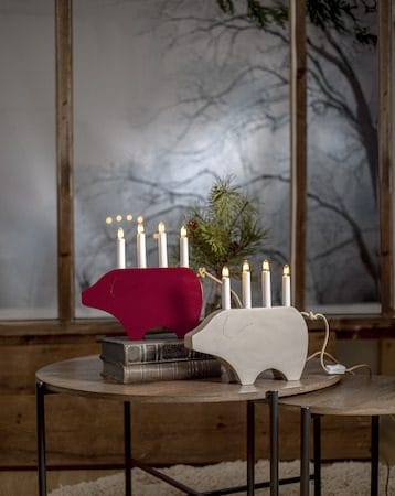 Gry Ljusstake 28.5 cm - röd - Inredning - Julpynt & helgdekoration - Julpynt & juldekoration