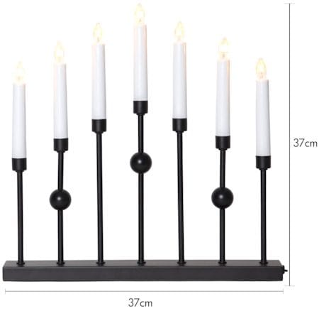 Gustavo Adventsljusstake 37 cm - Ljusstake i Metall för Advent - Svart - Inredning - Julpynt & helgdekoration - Julpynt & juldekoration