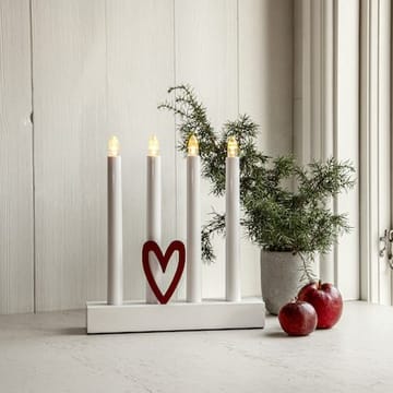 Hilma Adventsljusstake 22 cm - Ljusstake i Trä - Vit - Inredning - Julpynt & helgdekoration - Julpynt & juldekoration