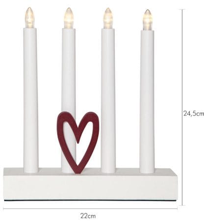 Hilma Adventsljusstake 22 cm - Ljusstake i Trä - Vit - Inredning - Julpynt & helgdekoration - Julpynt & juldekoration