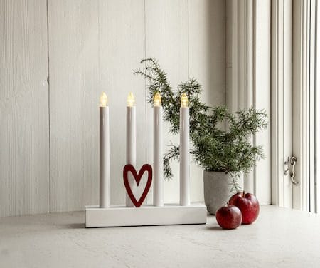 Hilma Ljusstake 22 cm - vit - Inredning - Julpynt & helgdekoration - Julpynt & juldekoration