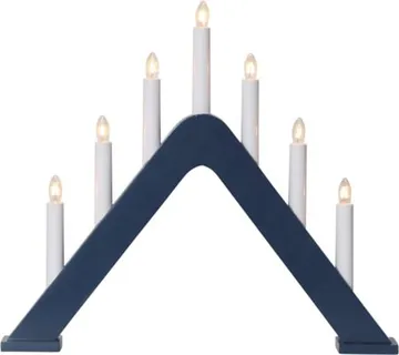 Jarve Adventsljusstake 41 cm - Elljusstake i Trä för Fönster - Marinblå - Inredning - Julpynt & helgdekoration - Julpynt & juldekoration