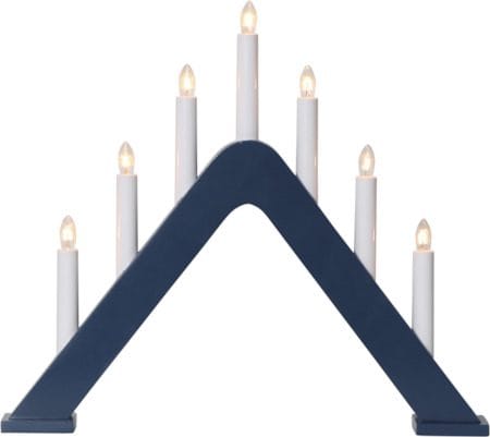 Jarve Adventsljusstake 41 cm - Elljusstake i Trä för Fönster - Marinblå - Inredning - Julpynt & helgdekoration - Julpynt & juldekoration