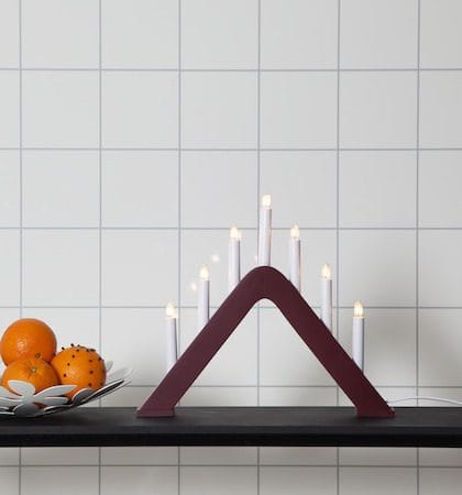 Jarve Ljusstake 41 cm - röd - Inredning - Julpynt & helgdekoration - Julpynt & juldekoration