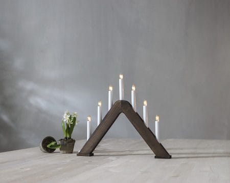 Jarve Ljusstake 41 cm - valnötsbrun - Inredning - Julpynt & helgdekoration - Julpynt & juldekoration