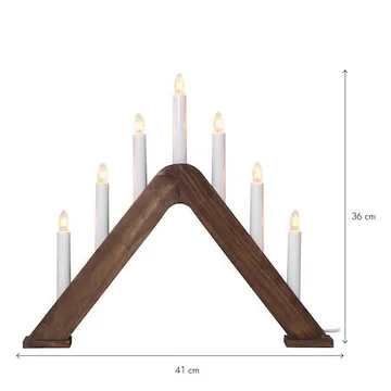 Jarve Ljusstake 41 cm - valnötsbrun - Inredning - Julpynt & helgdekoration - Julpynt & juldekoration