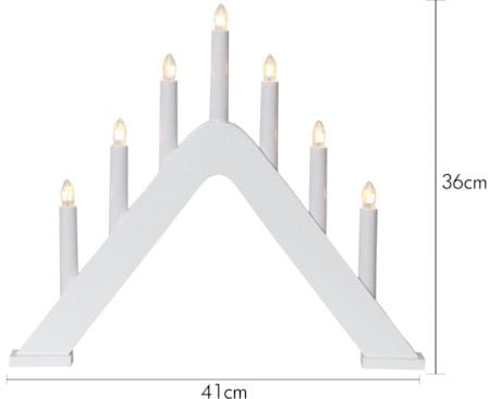 Jarve Ljusstake 41 cm - vit - Inredning - Julpynt & helgdekoration - Julpynt & juldekoration