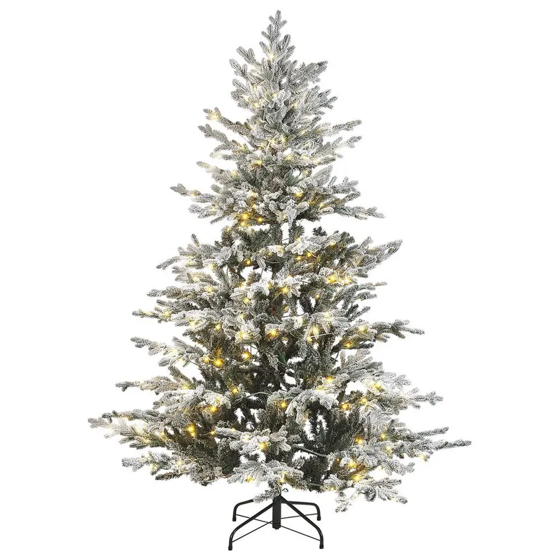 Brisco Snöig Plastgran 180 cm med Belysning - Vit/Grön - Inredning - Julpynt & helgdekoration - Julpynt & juldekoration - Plastgran