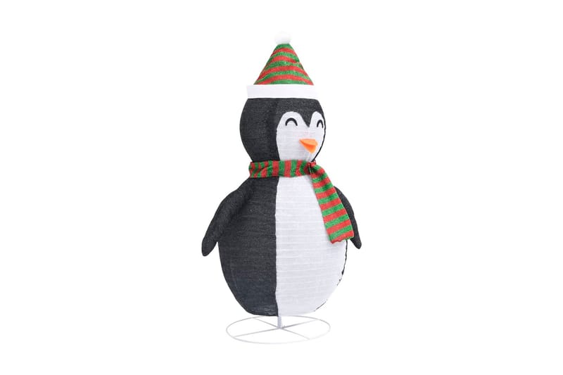 Dekorativ pingvin med LED lyxigt tyg 60 cm - Svart - Julpynt & juldekoration - Julängel & julfigur
