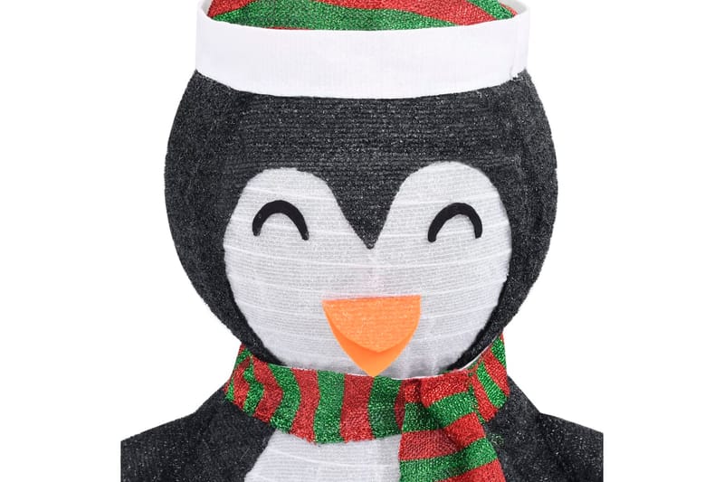 Dekorativ pingvin med LED lyxigt tyg 60 cm - Svart - Julängel & julfigur - Julpynt & juldekoration