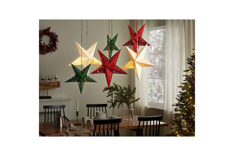 Hängande dekorationer Motti set om 2 Grön, 45x18x45 cm - Grön, 45x18x45 cm - Inredning - Julpynt & helgdekoration - Julpynt & juldekoration - Julängel & julfigur
