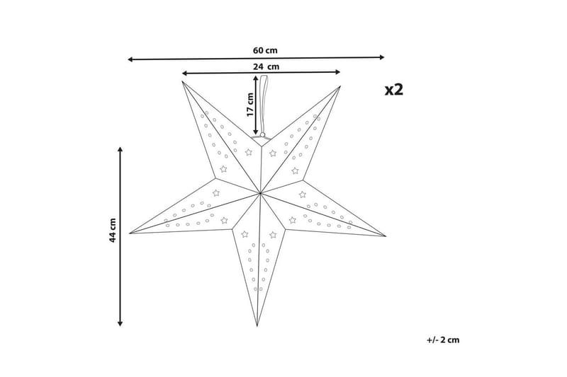 Hängande dekorationer Motti set om 2 Mörkgrön, 60x18x60 cm - Mörkgrön, 60x18x60 cm - Inredning - Julpynt & helgdekoration - Julpynt & juldekoration - Julängel & julfigur