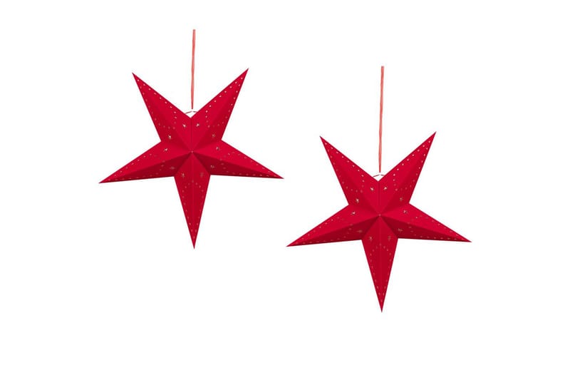 Hängande dekorationer Motti set om 2 Röd, 45x18x45 cm - Röd, 45x18x45 cm - Inredning - Julpynt & helgdekoration - Julpynt & juldekoration - Julängel & julfigur