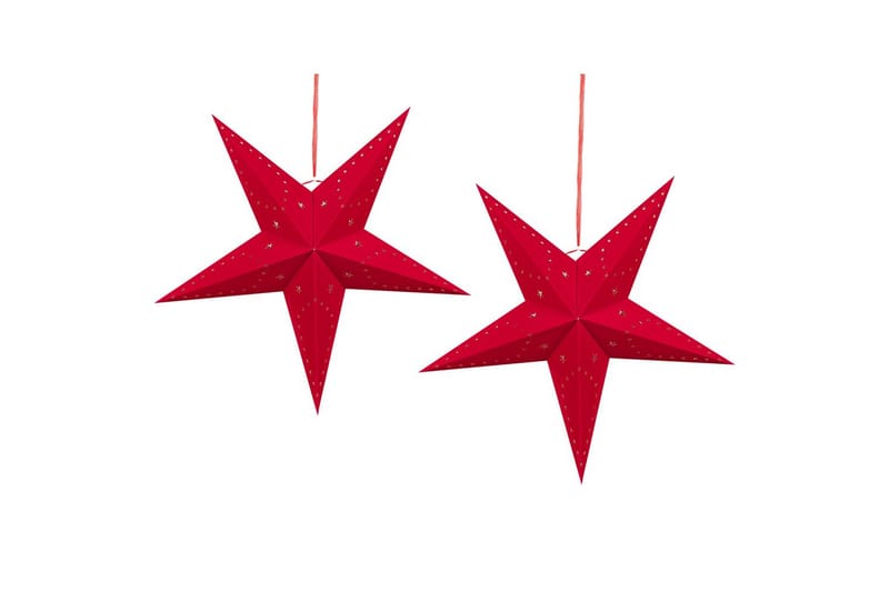 Hängande dekorationer Motti set om 2 Röd, 60x18x60 cm, Röd, 60x18x60 cm
