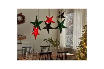 Hängande dekorationer Motti set om 2 Svart, 45x18x45 cm - Svart, 45x18x45 cm - Inredning - Julpynt & helgdekoration - Julpynt & juldekoration - Julängel & julfigur
