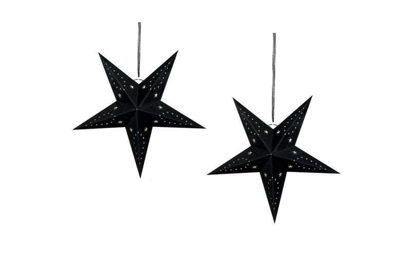 Hängande dekorationer Motti set om 2 Svart, 45x18x45 cm, Svart, 45x18x45 cm