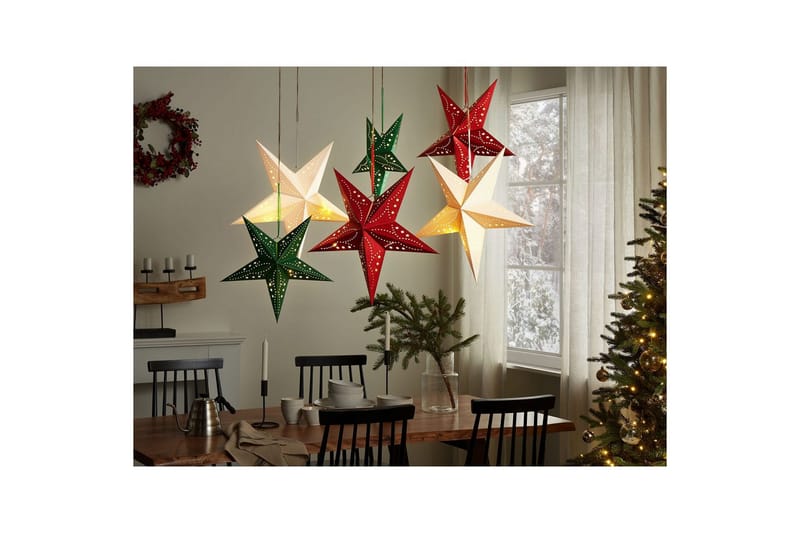 Hängande dekorationer Motti set om 2 Vit, 60x18x60 cm - Vit, 60x18x60 cm - Inredning - Julpynt & helgdekoration - Julpynt & juldekoration - Julängel & julfigur