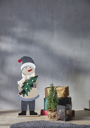 Juldekoration Billy snögubbe 80 cm - Grå / Beige / Grön - Inredning - Julpynt & helgdekoration - Julpynt & juldekoration - Julängel & julfigur