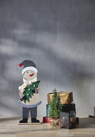 Juldekoration Billy snögubbe 80 cm - Grå / Beige / Grön - Inredning - Julpynt & helgdekoration - Julpynt & juldekoration - Julängel & julfigur