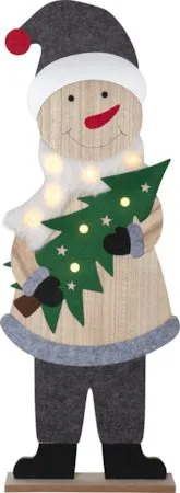 Juldekoration Billy snögubbe 80 cm - Grå / Beige / Grön - Inredning - Julpynt & helgdekoration - Julpynt & juldekoration - Julängel & julfigur