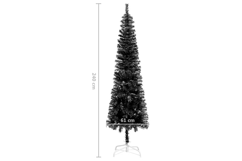 Julgran smal svart 240 cm - Inredning - Julpynt & helgdekoration - Julpynt & juldekoration - Plastgran