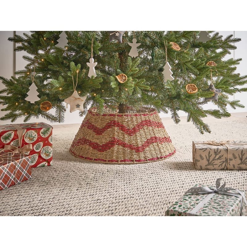 Julgranskrage Hiver - Naturlig, Röd 51x51x24 cm - Inredning - Julpynt & helgdekoration - Julpynt & juldekoration - Julgransfot