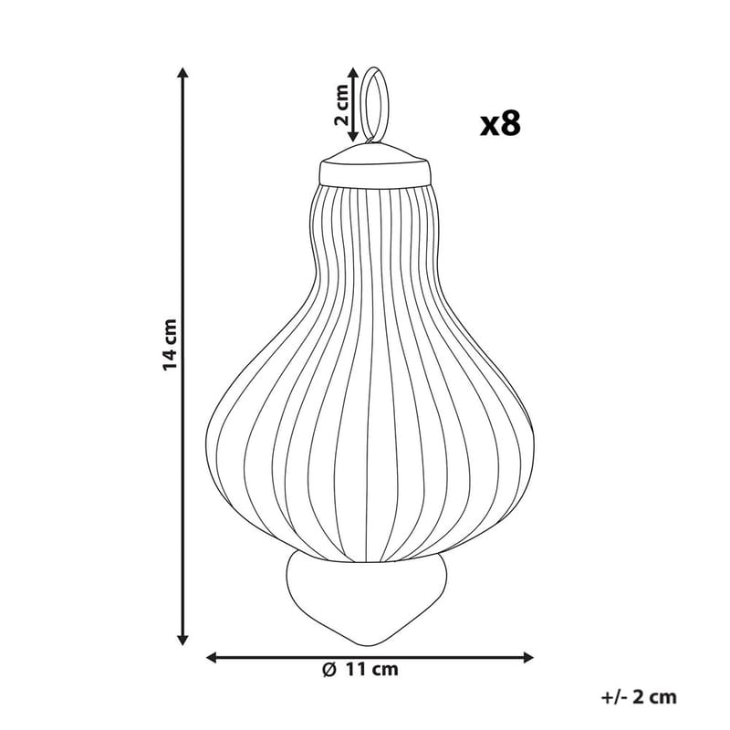Julgranskula Brillant Set med 8 - Guld, Grön - Inredning - Julpynt & helgdekoration - Julpynt & juldekoration