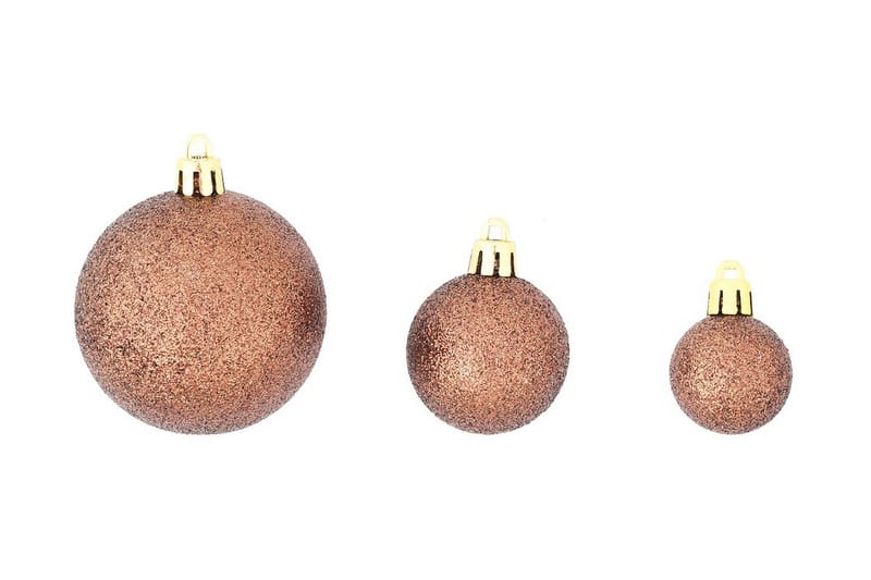 Julgranskulor 100 delar set 3/4/6 cm brun/brons/guld - Brun/Brons/Guld - Inredning - Julpynt & helgdekoration - Julpynt & juldekoration