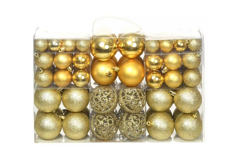 Julgranskulor 100 delar set 3/4/6 cm guld - Guld - Inredning - Julpynt & helgdekoration - Julpynt & juldekoration