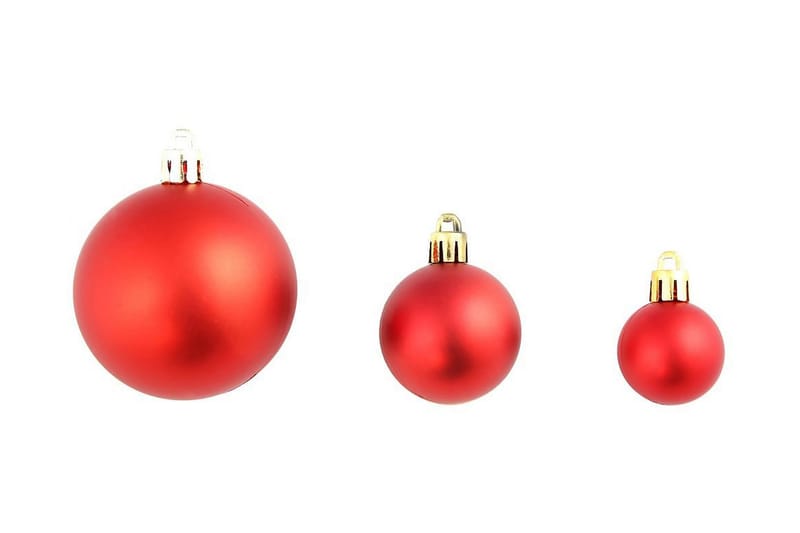 Julgranskulor 100 delar set 3/4/6 cm röd - Röd - Inredning - Julpynt & helgdekoration - Julpynt & juldekoration