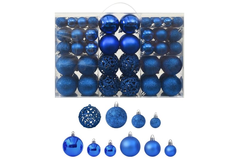 Julgranskulor 100 st blå - Blå - Julpynt & juldekoration - Julgranspynt & julgranskulor