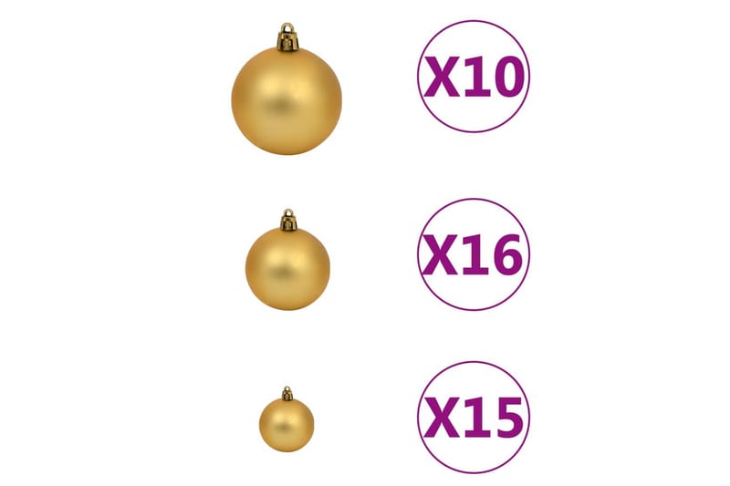 Julgranskulor 120 st med spira och 300 LED guld och brons - Guld/Brons - Inredning - Julpynt & helgdekoration - Julpynt & juldekoration