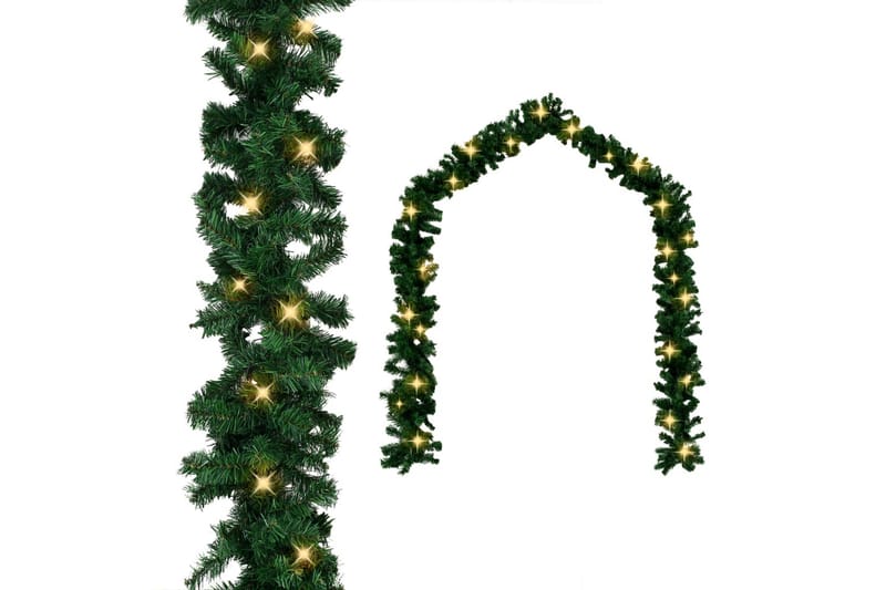 Julkrans med LED-lampor 20 m - Grön - Inredning - Julpynt & helgdekoration - Julpynt & juldekoration - Julkrans