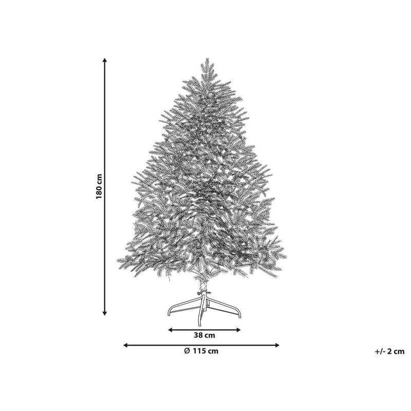 Konstgjord Snöig Julgran Brisco - 115x115x180 cm - Inredning - Julpynt & helgdekoration - Julpynt & juldekoration - Plastgran