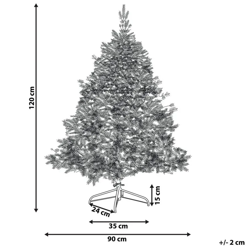 Konstgjord Snöig Julgran Tomichi - 90x90x120 cm - Inredning - Julpynt & helgdekoration - Julpynt & juldekoration - Plastgran
