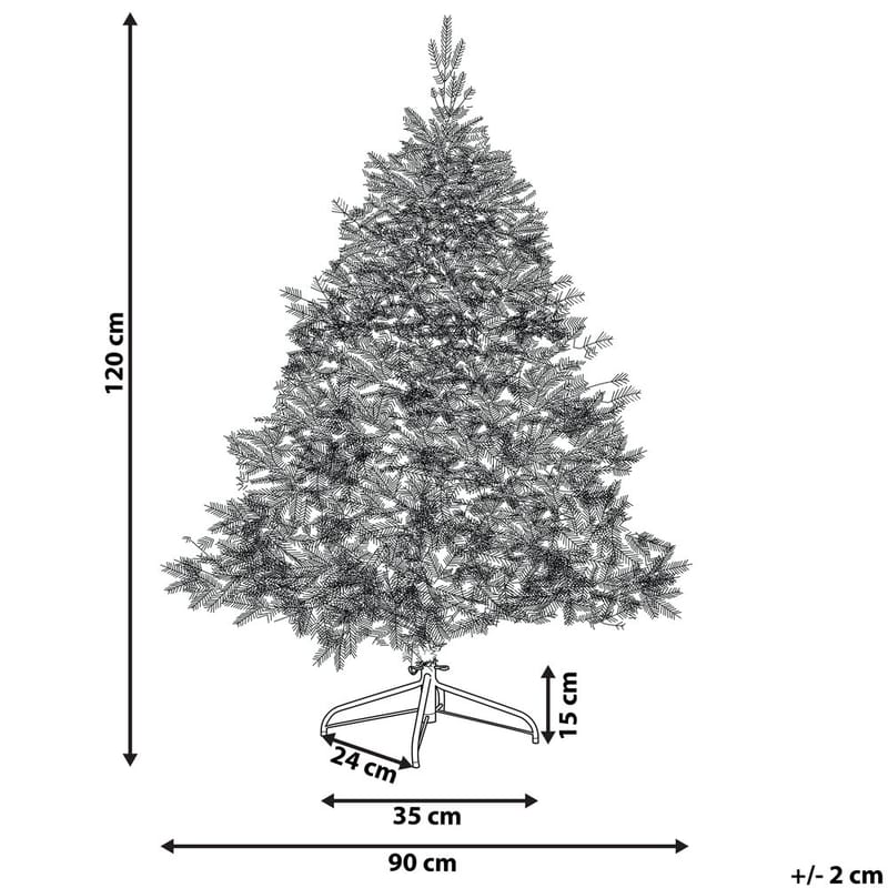 Konstgjord Snöig Julgran Tomichi - 90x90x120 cm - Inredning - Julpynt & helgdekoration - Julpynt & juldekoration - Plastgran