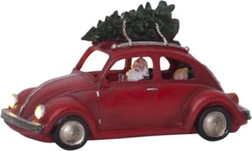Merryville Juldekoration Tomte med Bil 25,5x14,5 cm LED - Röd|Grön - Inredning - Julpynt & helgdekoration - Julpynt & juldekoration - Julängel & julfigur