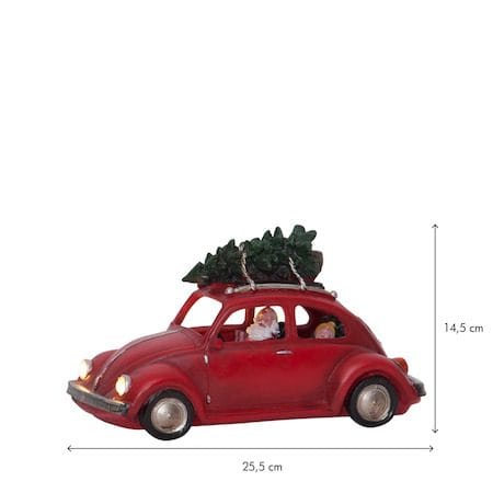 Merryville Juldekoration Tomte med Bil 25,5x14,5 cm LED - Röd|Grön - Inredning - Julpynt & helgdekoration - Julpynt & juldekoration - Julängel & julfigur