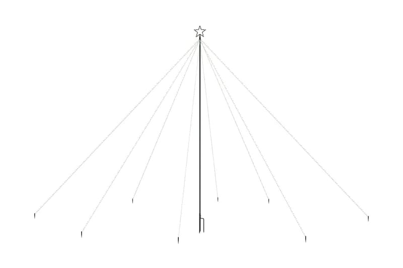 Julgran LED inomhus/utomhus 800 lysdioder 5 m - Vit - Plastgran