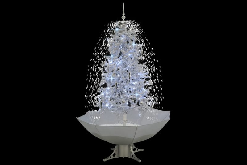 Julgran med snö och paraplybas vit 170 cm - Vit - Inredning - Julpynt & helgdekoration - Julpynt & juldekoration - Plastgran