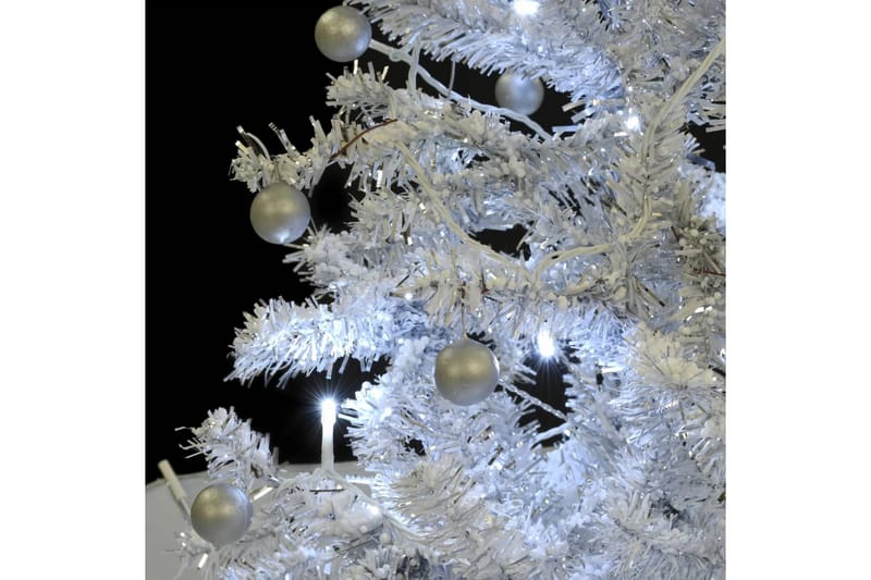 Julgran med snö och paraplybas vit 170 cm - Vit - Inredning - Julpynt & helgdekoration - Julpynt & juldekoration - Plastgran